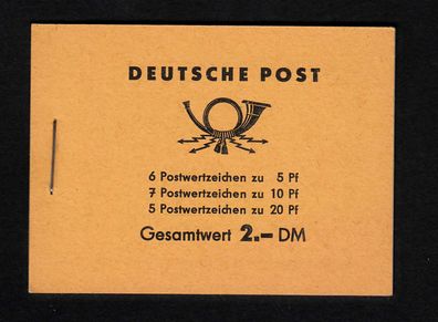 1961 DDR MH 3 b2, postfrisch