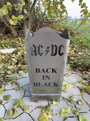 Feuerkorb AC/ DC Back in Black Feuertonne ACDC Feuerstelle