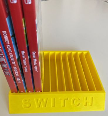 Aufbewahrungsbox für 12 Nintendo Switch Spiele Gelb