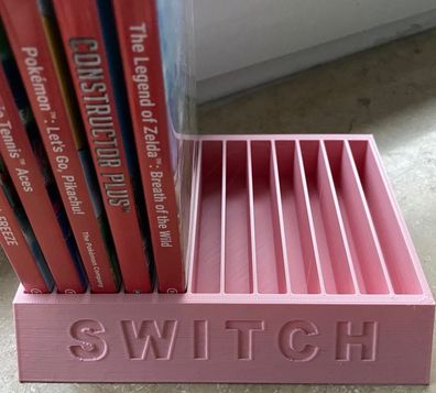 Aufbewahrungsbox für 12 Nintendo Switch Spiele Rosa