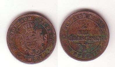 2 Neugroschen Silber Münze Sachsen 1866