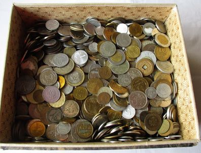 Sammlung mit 10 Kilo Kleinmünzen aus aller Welt
