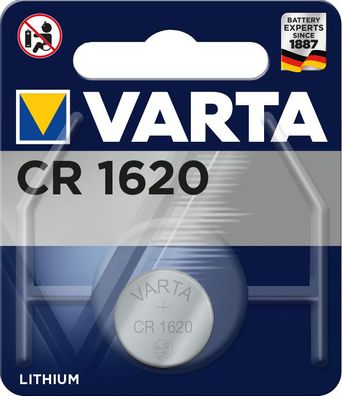 1x Varta CR 1620 CR1620 3V Lithium Batterie Knopfzelle (Blister)