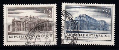 02) 1955 Österreich, MiNr. 1020-21, Rundstempel