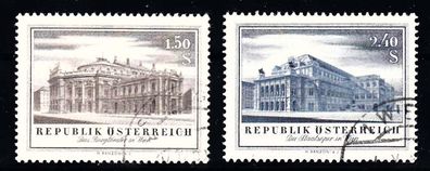 04) 1955 Österreich, MiNr. 1020-21, Rundstempel