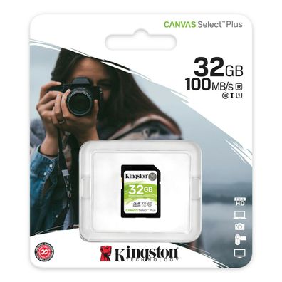 SD Karte 32GB Speicherkarte Kingston Canvas Select Plus U1 UHS-I C10 Für Kamera