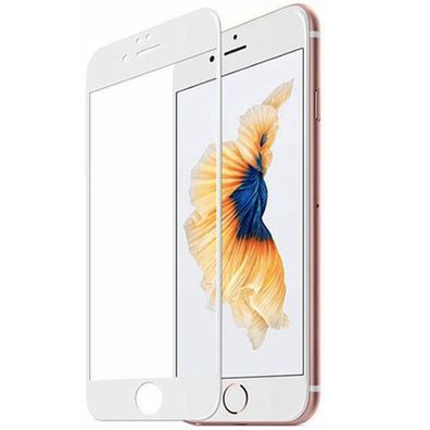 2x iPhone 8 Panzerglas Fullcover 9D Schutzfolie Glasfolie Folie Weiß
