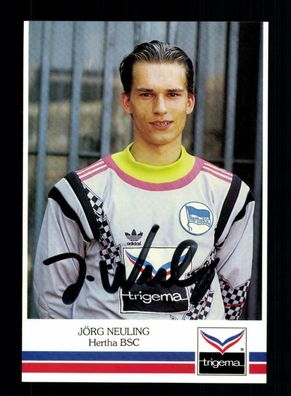 Jörg Neuling Autogrammkarte Hertha BSC Berlin 1991-92 Original Signiert