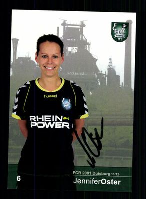 Jennifer Oster Autogrammkarte FCR 01 Duisburg 2011-12 2. Satz Original Signiert