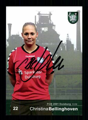 Christina Bellinghoven Autogrammkarte FCR 01 Duisburg 2011-12 1. Satz Original Si