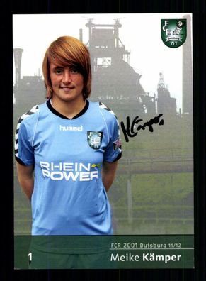 Meike Kämper Autogrammkarte FCR 01 Duisburg 2011-12 2. Satz Original Signiert