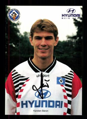 Karsten Bäron Autogrammkarte Hamburger SV 1996-97 Original Signiert