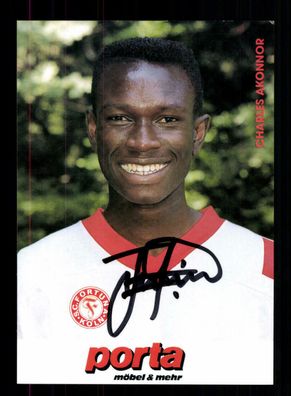 Charles Akonnor Autogrammkarte Fortuna Köln 1994-95 Original Signiert