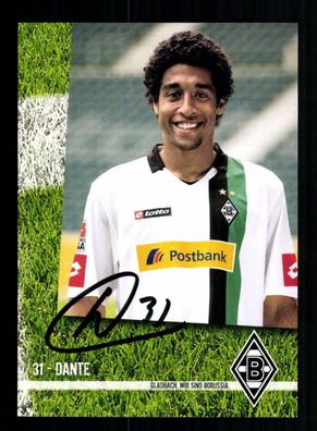 Dante Autogrammkarte Borussia Mönchengladbach 2009-10 Original Signiert