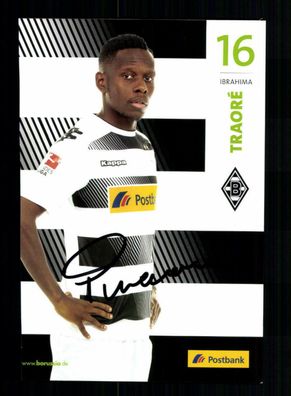 Ibrahima Traore Autogrammkarte Borussia Mönchengladbach 2016-17 Original Sign