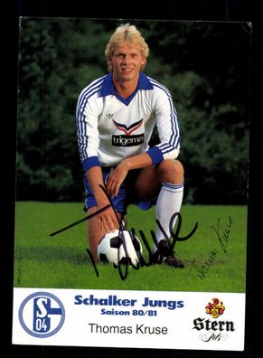Thomas Kruse Autogrammkarte FC Schalke 04 1980-81 Original Signiert