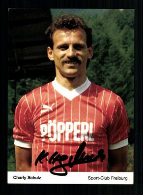 Charly Schulz Autogrammkarte SC Freiburg 1987-88 Original Signiert