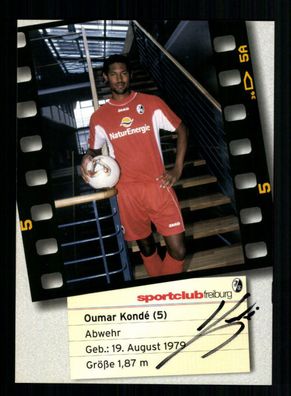 Oumar Konde Autogrammkarte SC Freiburg 2002-03 Original Signiert