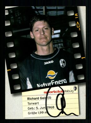 Richard Golz Autogrammkarte SC Freiburg 2002-03 Original Signiert