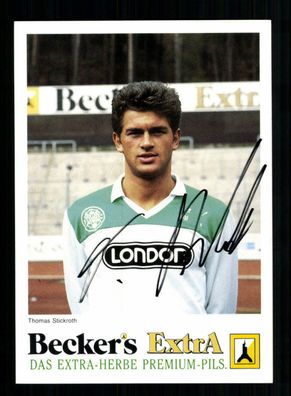 Thomas Stickroth Autogrammkarte FC Homburg 1987-88 Original Signiert