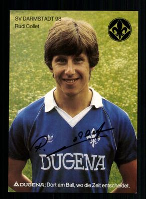 Rudi Collet Autogrammkarte SV Darmstadt 1981-82 Original Signiert