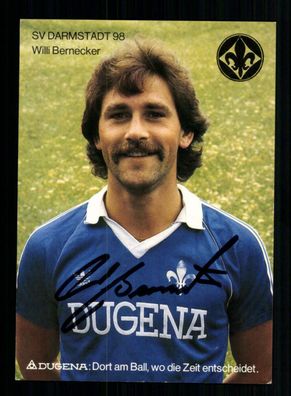 Willi Bernecker Autogrammkarte SV Darmstadt 1981-82 Original Signiert