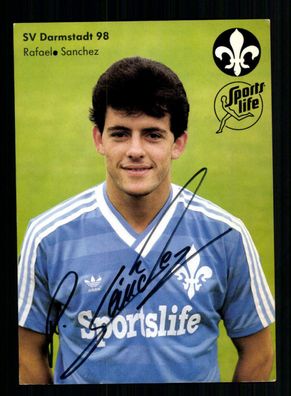 Rafael Sanchez Autogrammkarte SV Darmstadt 1984-85 Original Signiert
