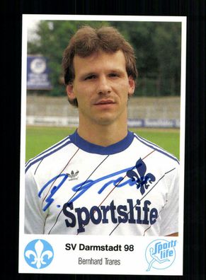 Bernhard Trares Autogrammkarte SV Darmstadt 1985-86 Original Signiert