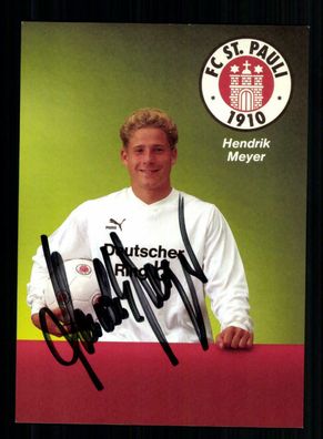 Hendrik Meyer Autogrammkarte FC St Pauli 1989-90 Original Signiert