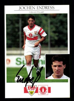 Jochen Endress Autogrammkarte VFB Stuttgart 1992-93 Original Signiert + 1