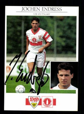 Jochen Endress Autogrammkarte VFB Stuttgart 1992-93 Original Signiert + 2