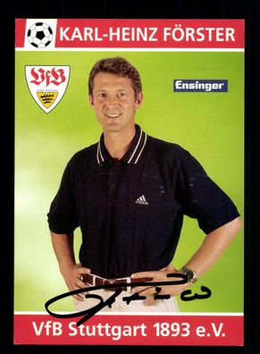 Karl Heinz Förster Autogrammkarte VFB Stuttgart 1998-99 Original Signiert