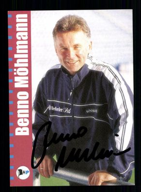 Benno Möhlmann Autogrammkarte Arminia Bielefeld 2000-01 Original Signiert