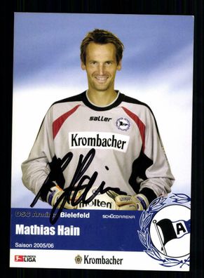 Mathias Hain Autogrammkarte Arminia Bielefeld 2005-06 Original Signiert