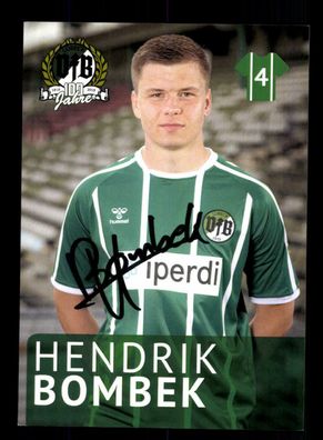 Hendrik Bombek Autogrammkarte VFB Lübeck 2019-20 Original Signiert