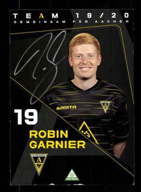 Robin Garnier Autogrammkarte Alemannia Aachen 2019-20 Original Signiert