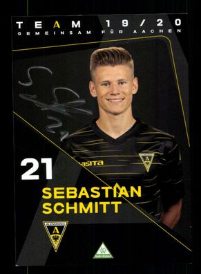 Sebastian Schmitt Autogrammkarte Alemannia Aachen 2019-20 Original Signiert
