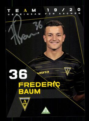 Frederik Baum Autogrammkarte Alemannia Aachen 2019-20 Original Signiert