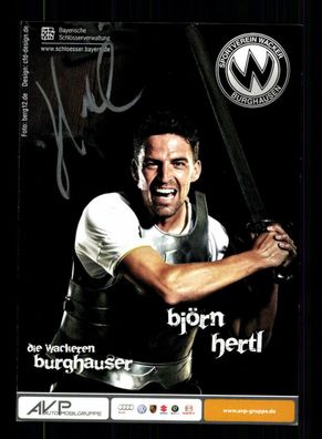 Björn Hertl Autogrammkarte Wacker Burghausen 2010-11 Original Signiert