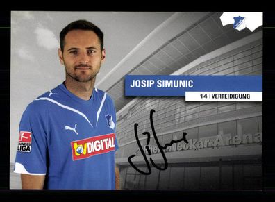 Josip Simunic Autogrammkarte TSG Hoffenheim 2009-10 Original Signiert