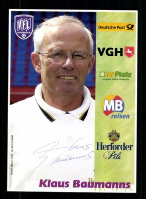 Klaus Baumanns Autogrammkarte VFL Osnabrück 2000-01 Original Signiert