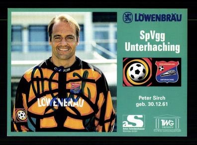 Peter Sirch Autogrammkarte SpVgg Unterhaching 1996-97 Original Signiert
