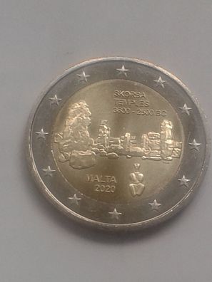 Original 2 euro 2020 Malta Skorba unzirkuliert prägefrisch