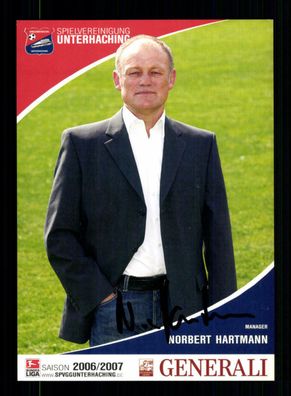 Norbert Hartmann Autogrammkarte SpVgg Unterhaching 2006-07 Original Signiert