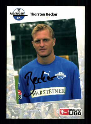 Thorsten Becker Autogrammkarte SC Paderborn 2006-07 Original Signiert