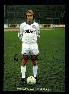 Wilfried Trenkel Autogrammkarte Karlsruher SC 1981-82 Original Signiert