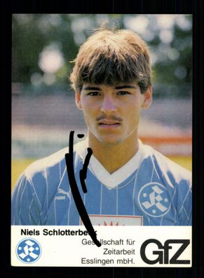 Niels Schlotterbeck Autogrammkarte Stuttgarter Kickers 1985-86 Original Signiert