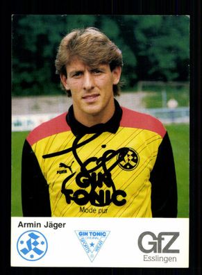 Armin Jäger Autogrammkarte Stuttgarter Kickers 1986-87 Original Signiert