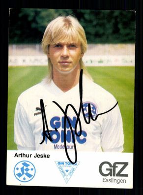 Arthur Jeske Autogrammkarte Stuttgarter Kickers 1986-87 Original Signiert