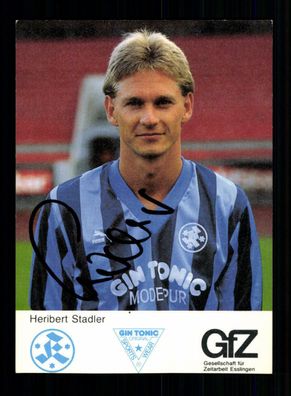Heribert Stadler Autogrammkarte Stuttgarter Kickers 1988-89 Original Signiert